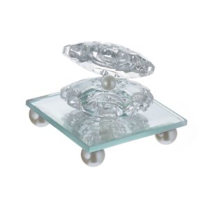 紧凑型贝壳首饰架 – 内置小镜子