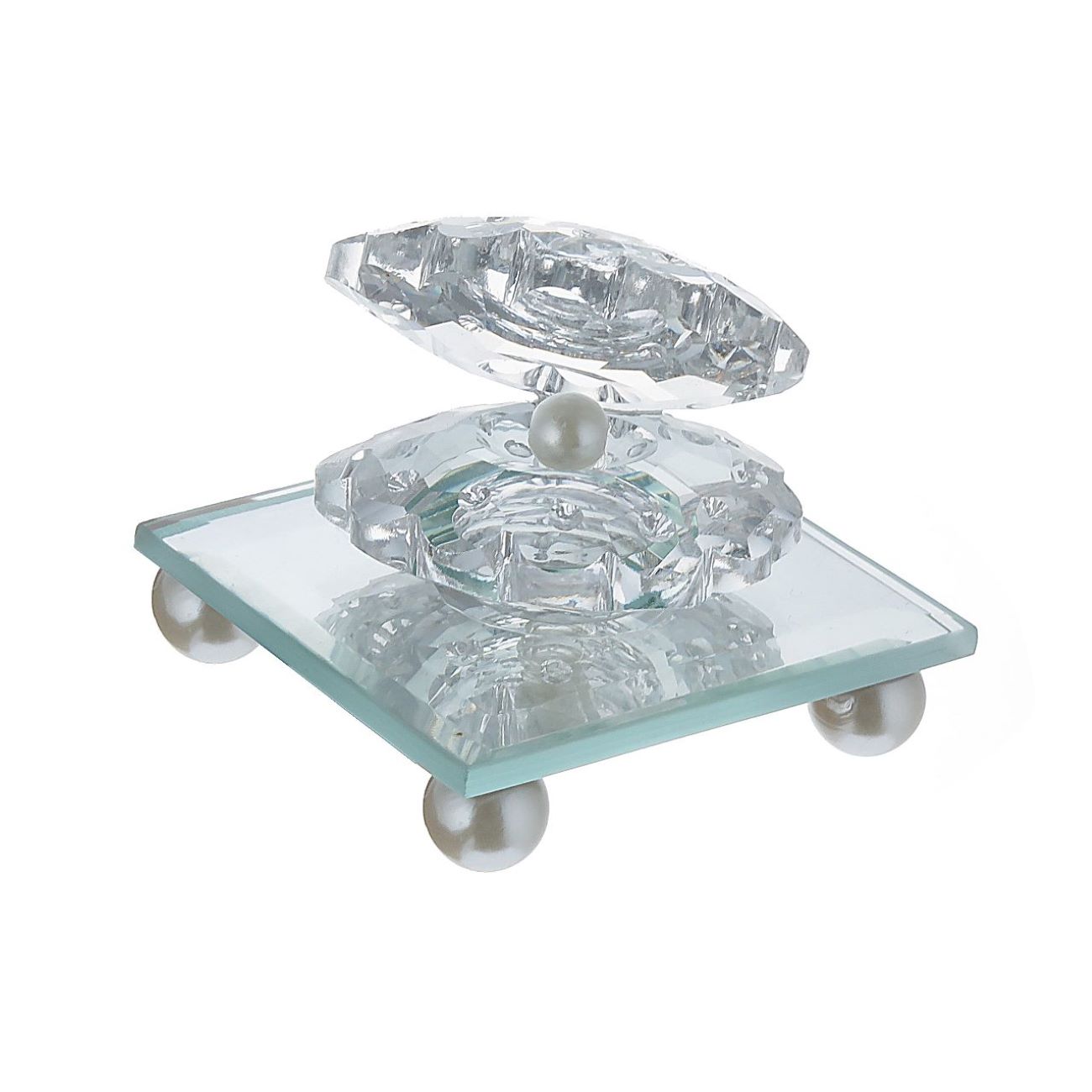 Main image of 紧凑型贝壳首饰架 – 内置小镜子