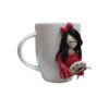 Thumbnail 2: 装饰性陶瓷马克杯 – 独特花纹，艺术女孩风格