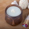 Thumbnail 3: 装饰性木质罐蜡烛 – 持久耐用，乡村风格，带脸部设计