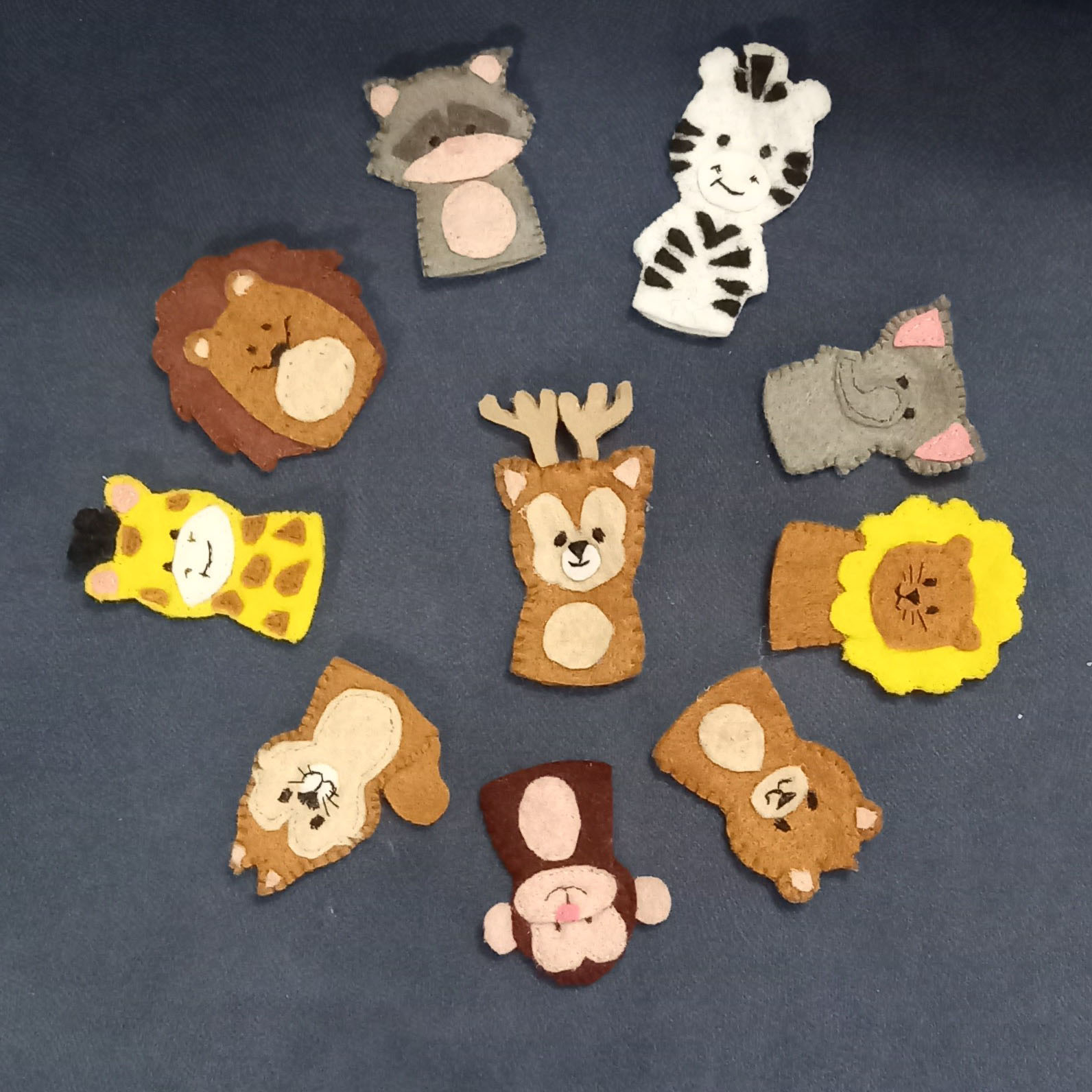 《耐用手指玩偶玩具 — 适合幼儿学习，10件套》