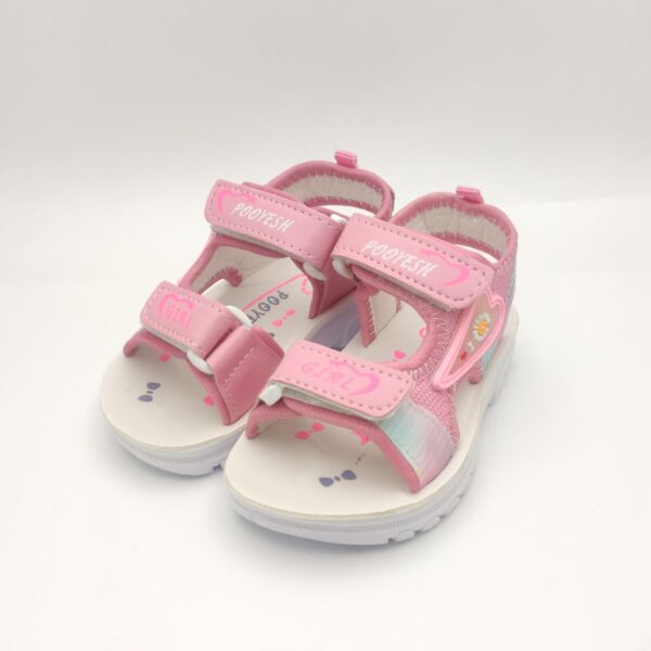 Elegant Playful Sandals for Kids – Flower-Adorned Velcro Straps, Comfortable and Ideal for Warm Weather (1)