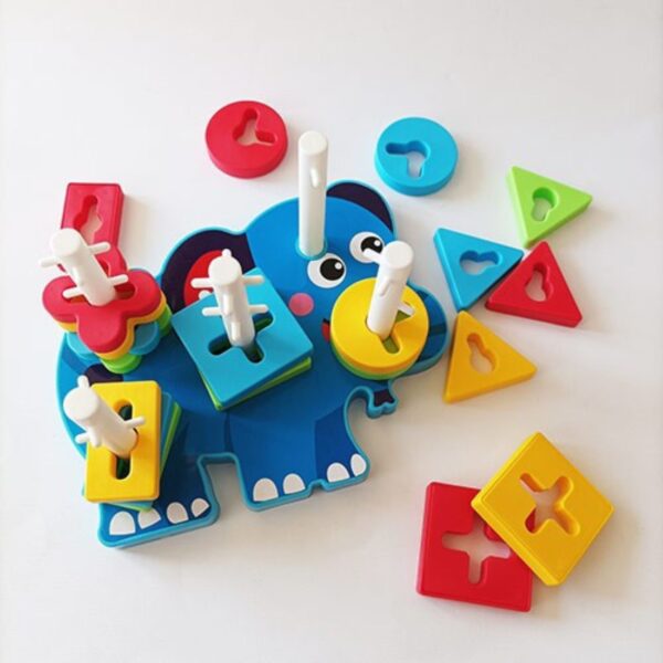 Elephant-Shaped Obstacle Maze – Montessori-Inspired Motor Skills Toy (2)