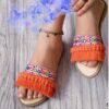 Embroidered Macrame Slipper - Perfect for Birthday, Holiday, Housewarming, or SPA Gift Set (1)