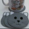 Felt Cat Drink Coaster – Suitable for Protecting Your Table and Enhancing Decor (6x)