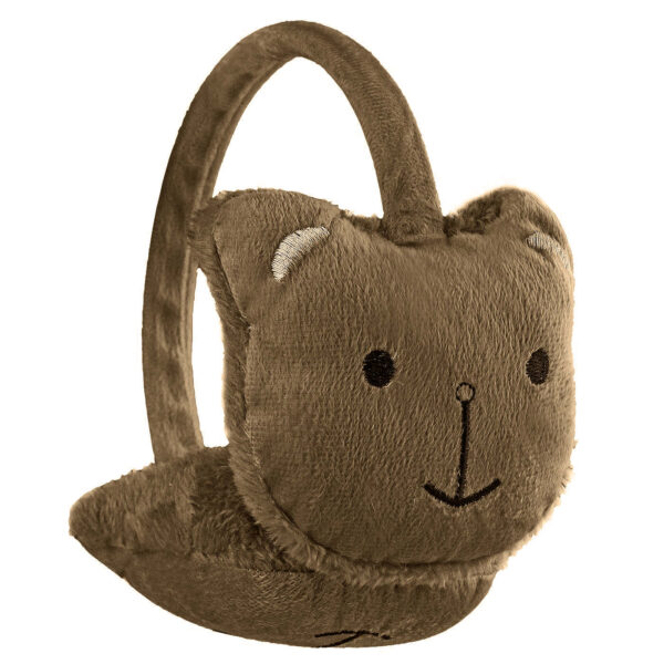 Fur Warm Earmuffs for Kids in Bear Pattern Suitable for School and Travel