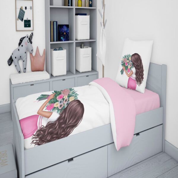 Girl-Themed Bedding Set for Kids – 5 Pieces