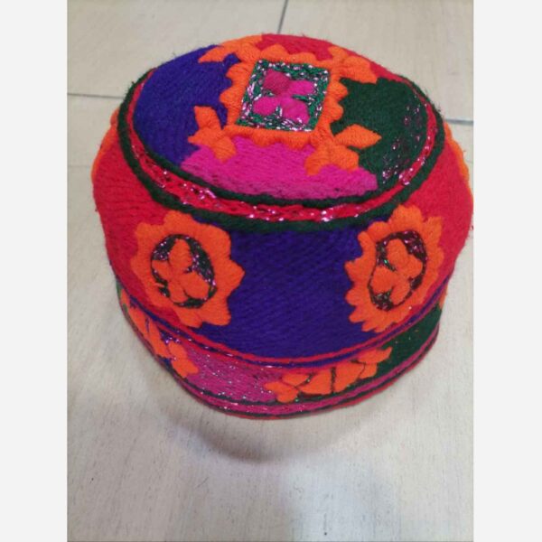 Handmade Ethnic Needlework Hat – Traditional Boho Headwear for All Seasons (1)