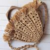 Handwoven Raffia Hand Fan Shaped Bag Perfect for Summer, Travel & Photoshoot (2)