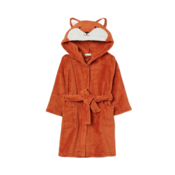 Kids' Bathrobe Towel – Fox Design, Size 80 Cm, 4 to 6 Years