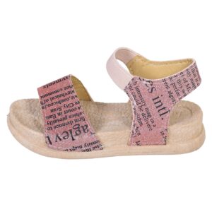 儿童时尚凉鞋 – 金属光泽，可调节松紧带