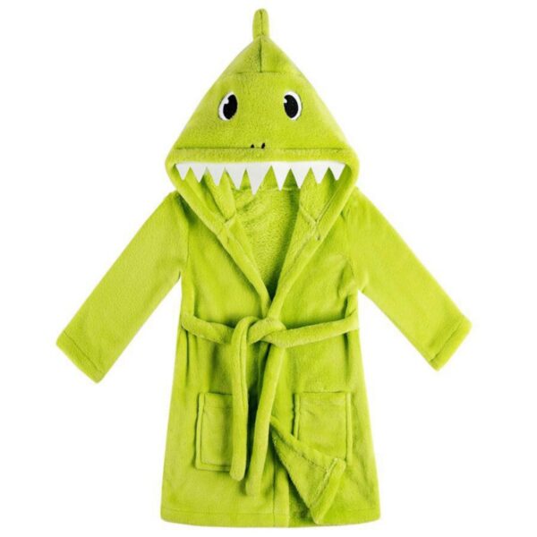 Kids’ Hooded Towel Robe – Dinosaur Design Size 80 cm