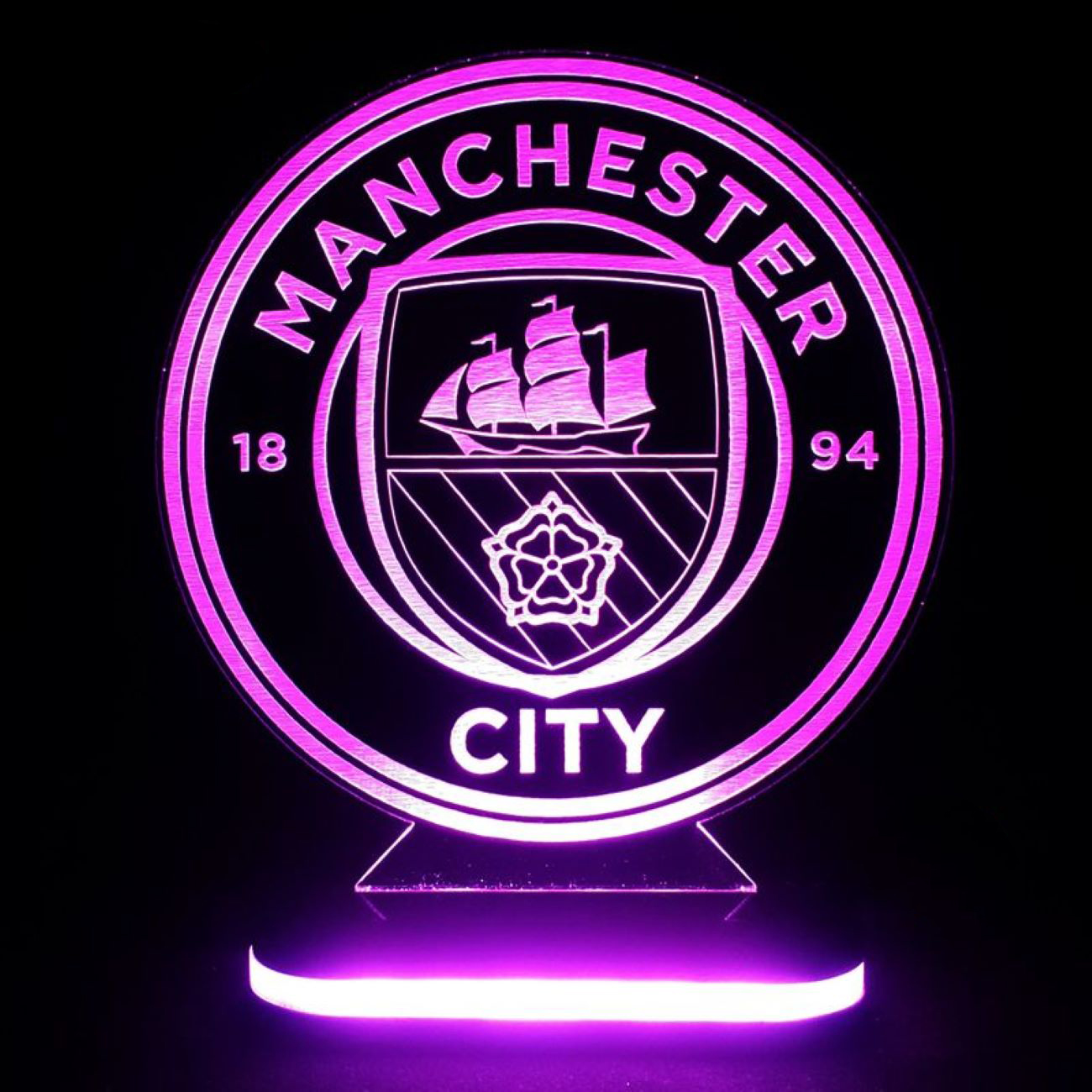 曼彻斯特城队标设计夜灯