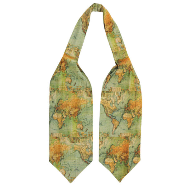 Men's Ascot tie - Suitable for Every Season with Earth Design in Green (2)