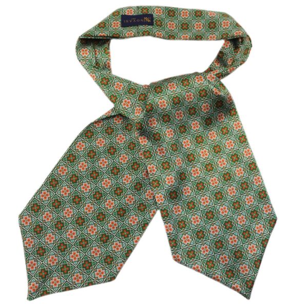 Men’s Vintage Plaid Neck Scarf Classic Checkered Ascot Tie for Elegant & Casual Style (2)