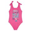 Mermaid Print Girls’ Swimwear One-Piece Bow tie Design (2)