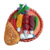 Mini Kebab Tray Fridge Magnet – Persian Food Model Gift (2x)