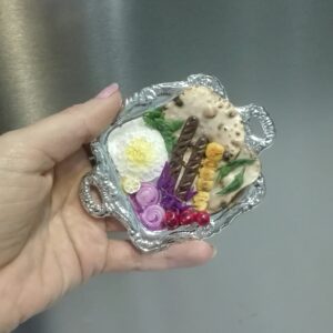 迷你烤肉盘冰箱贴 – 适合文化装饰爱好者（4件装）