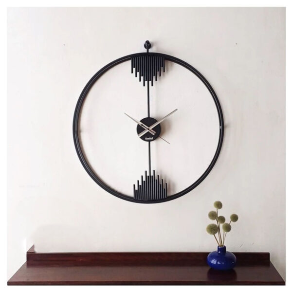 Minimal Wall Clock in Brushed Metal – Nordic Style Home Accent