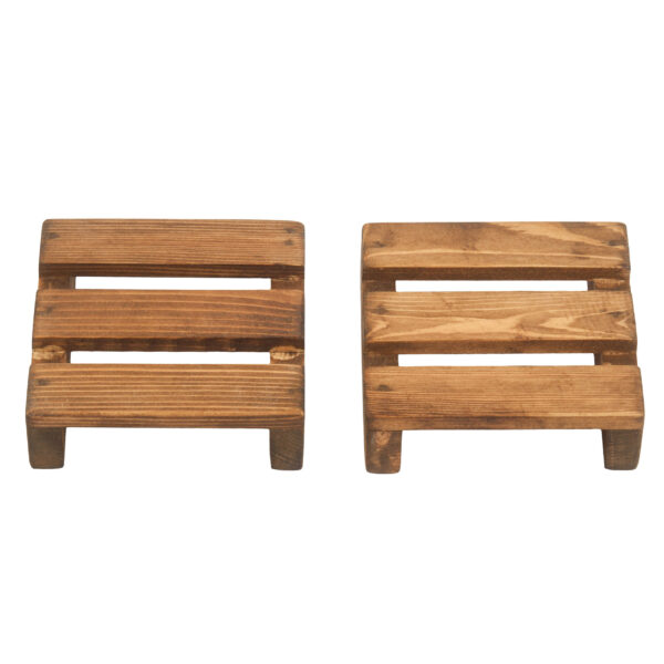 Minimalist Pallet Coaster Made of Wood – Suitable for Kitchens, Bars & Offices (Pack of 6)