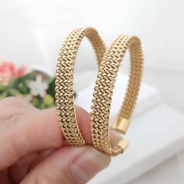 Minimalist Woven Cuff Bracelet for Women – Dainty, Adjustable & Elegant (1)