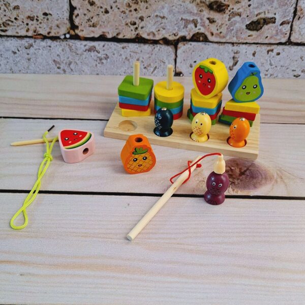 Montessori Shape Learning Toy with Fishing Theme – Suitable for Early Learners