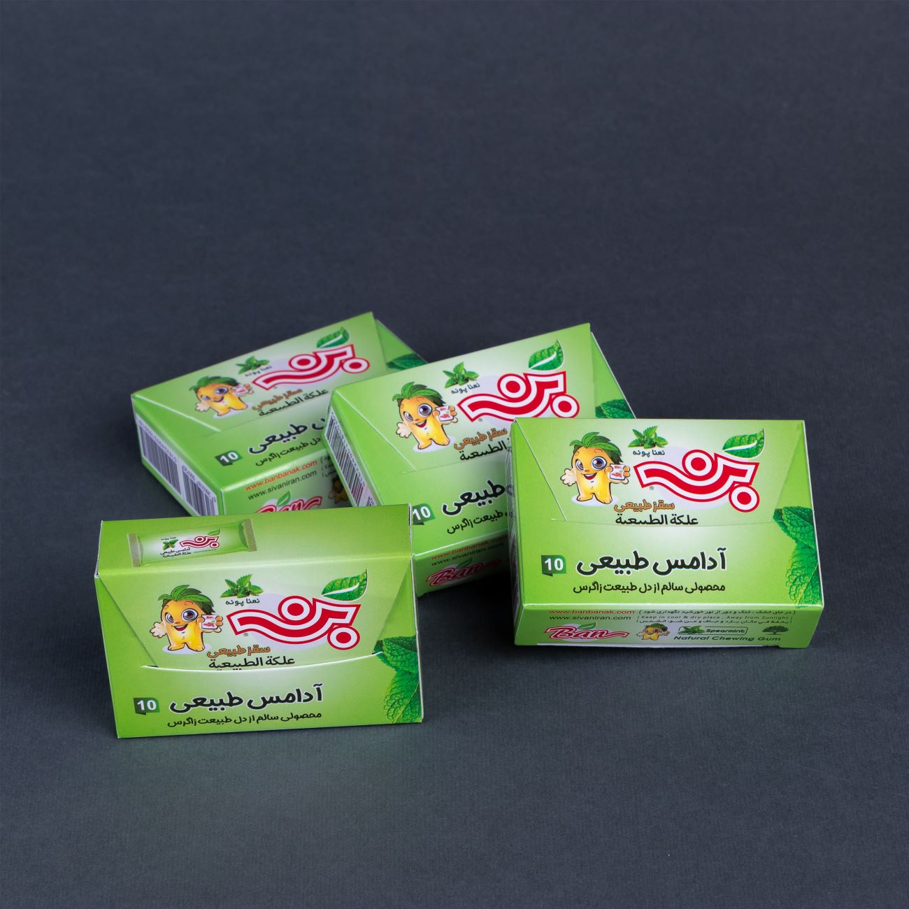 天然薄荷香味口香糖 – 12片装