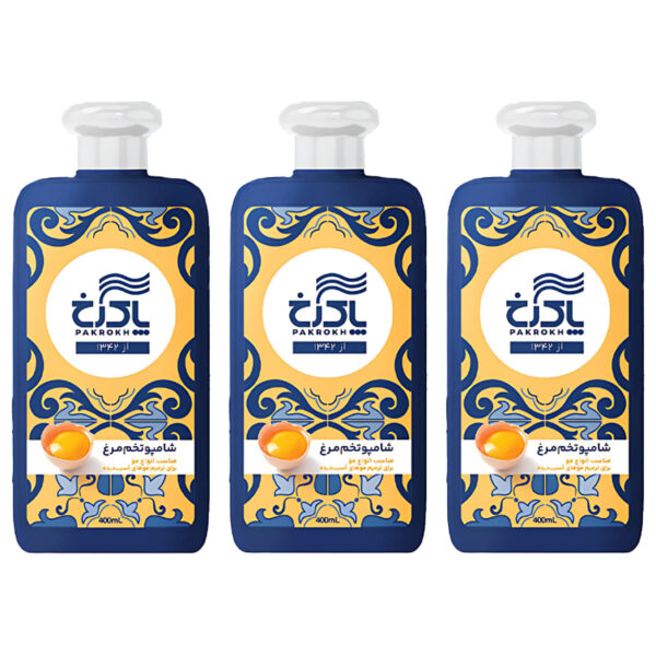 Pakrokh Egg Hair Shampoo – Suitable for All Hair Types, 400 ml – Set of 3 Pieces