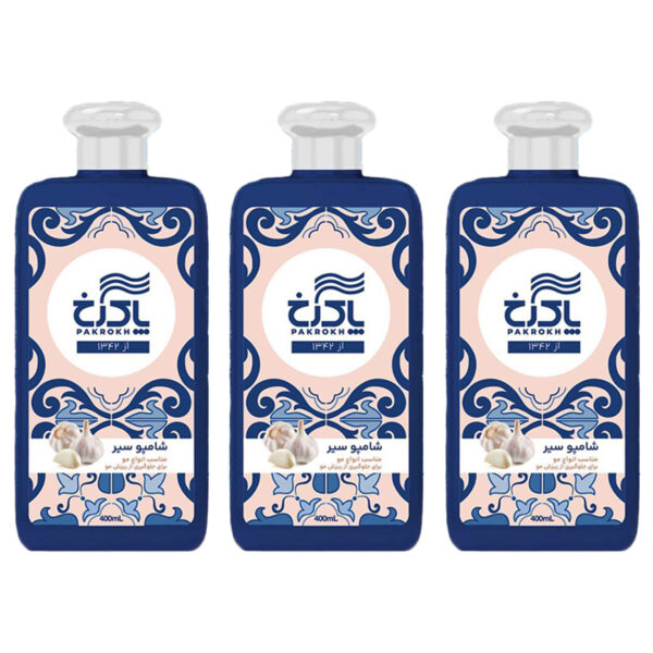 Pakrokh Garlic Hair Shampoo - Suitable for All Hair Types, 400 ml – Set of 3 Pieces7