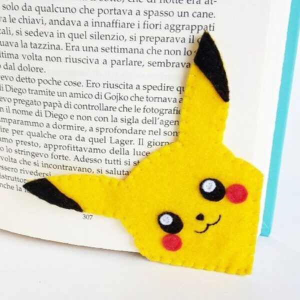 Pokémon Pikachu Felt Bookmark – Corner Page Holder, Suitable for Bookworms (10x)