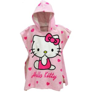 儿童斗篷式浴袍毛巾 – Hello Kitty 款，3-6 岁