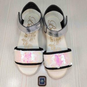 漂亮实用女童凉鞋 – 舒适设计，易穿脱，亮片装饰