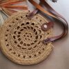 Raffia Bag Crocheted with Raffia Paper Yarn - Light Weight & Durable (4)