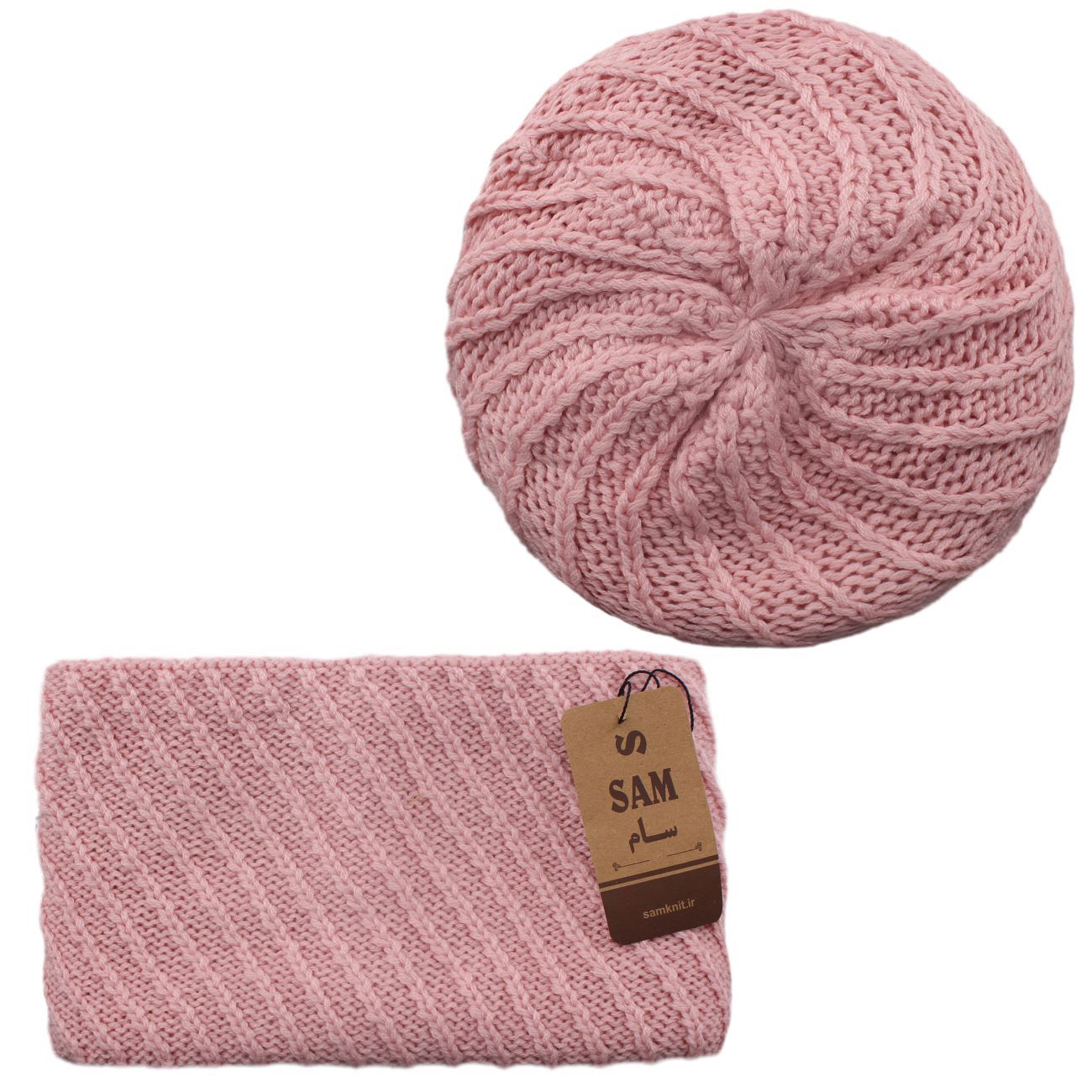 Main image of 环形围巾与法式针织帽套装 – 冬季保暖理想