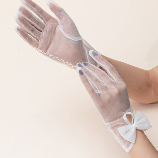 Short Wedding Gloves with Delicate Bow – Suitable for Minimalist Bridal Looks