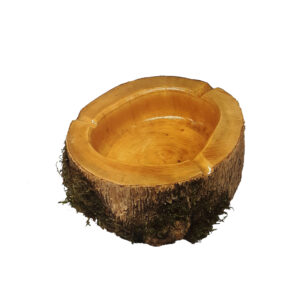 小型原木雪茄烟灰缸 – 适合桌面和咖啡店