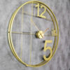 Stylish Wall Clock – Slim Metal Frame Design in Golden Color (1)