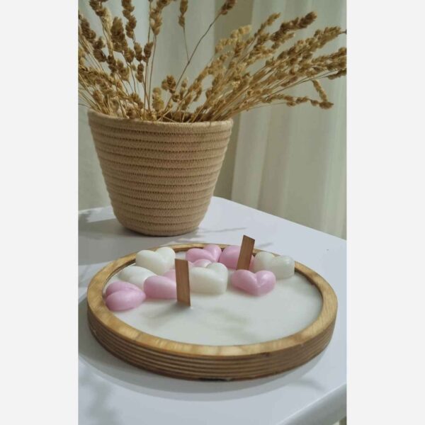 Stylish Wooden Candle Jar - Perfect for Gift & Home Decor with Heart Design (1)
