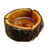 Wood and Resin Log Ashtray – Suitable for Modern Rustic Decor