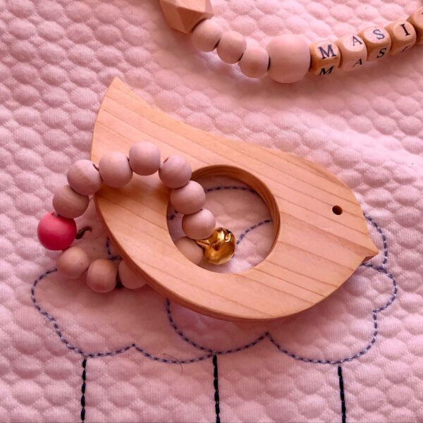 Wooden Beaded Baby Rattle – Suitable for Early Motor Skill Growth