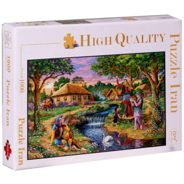 1000-Piece Puzzle – Decorative Artwork for Framing, Beautiful Village Scene