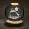 Thumbnail 2: 3D水晶球台灯 – 浪漫海豚与月亮造型