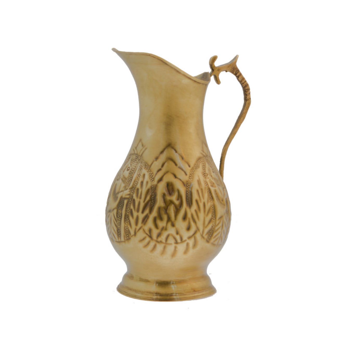 6件套黄铜炭火萨莫瓦尔，Ghalamkari雕刻