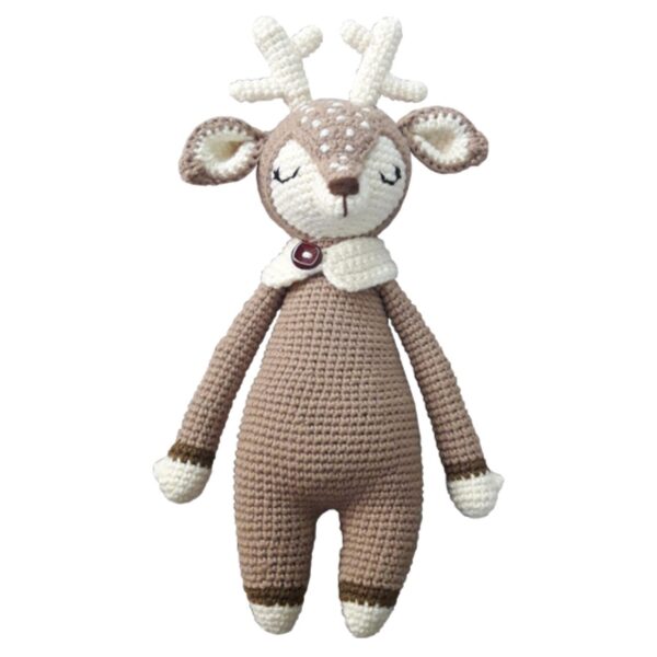 Adorable Knitted Deer Doll – Perfect Gift and Cozy Decorative Accent (2)