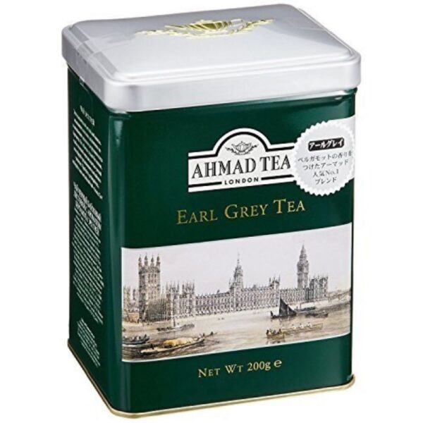 Ahmad Earl Grey Black Tea in Metal Box – 200g (4x)