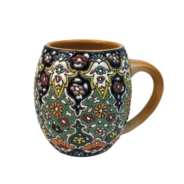 Artisan Mug - Enamel-Finished Pottery, Handmade Gift for Tea Lovers & Coffee Fans (2)