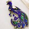 Beaded Peacock Brooch A Touch of Wild Beauty (2)