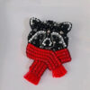 Beautiful and Lovable Beaded Raccoon Brooch (2)