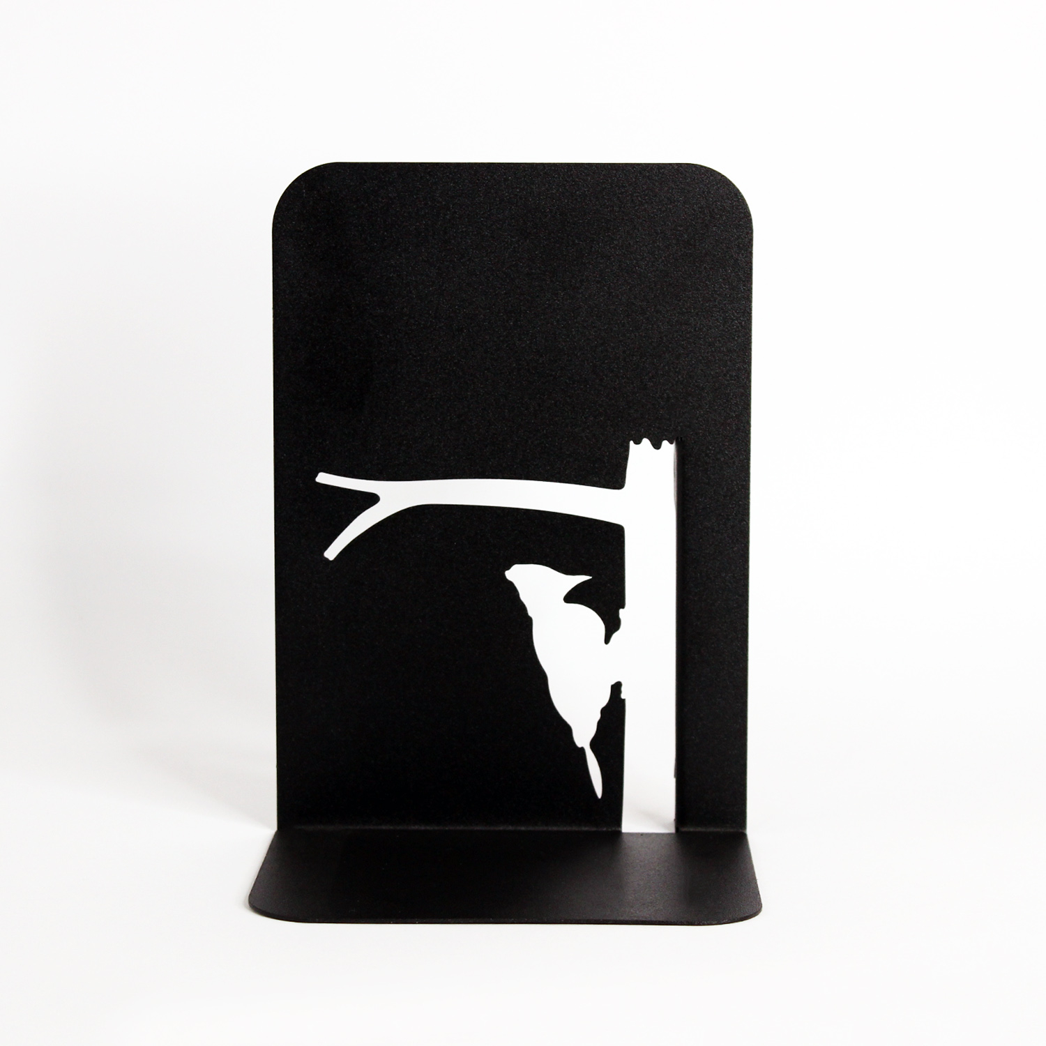 黑色啄木鸟书挡 – 适合家庭和办公室书架