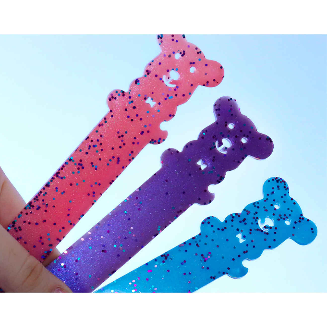 树脂书签艺术 – 独特手工阅读饰品,熊造型设计